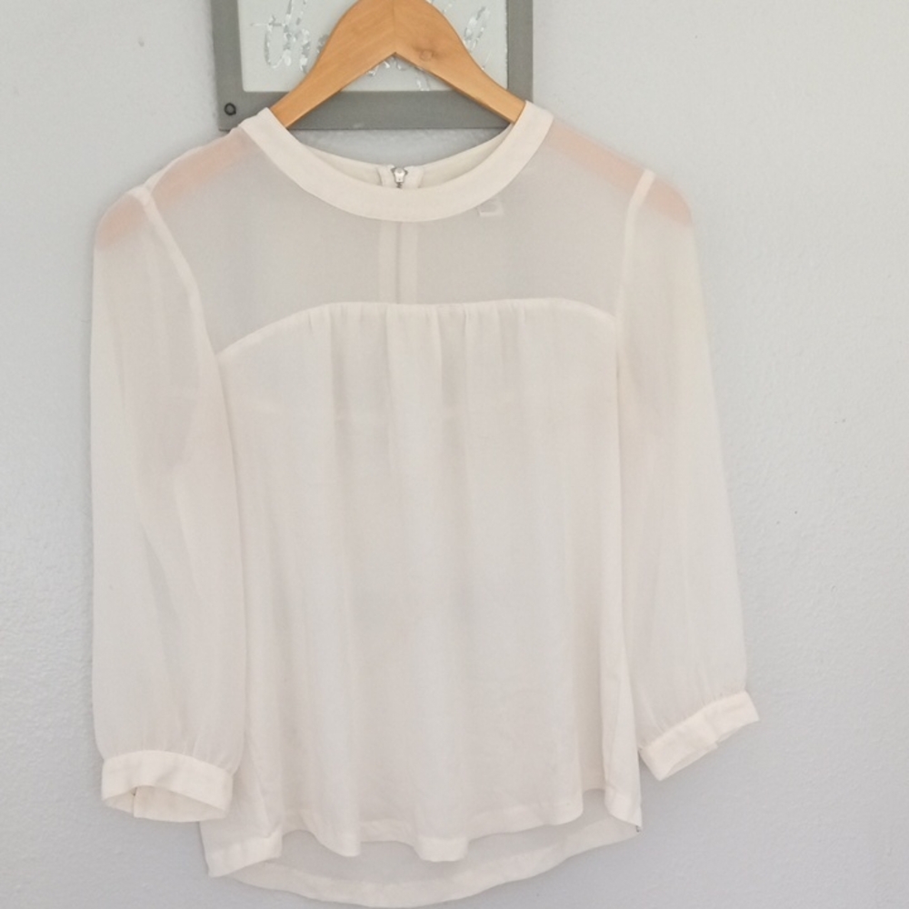 4/$13 Elegant sheer blouse